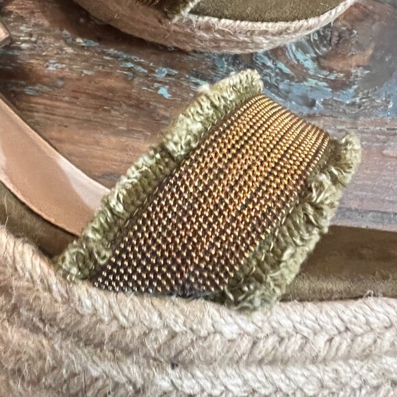 NWOT Pelle Moda Green Suede 4” Wedges, SZ 8.5 - Picture 4 of 6